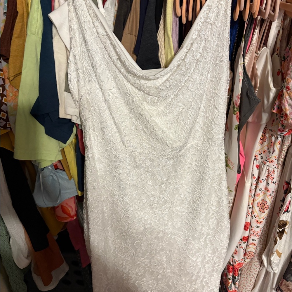 Elegant White Lace Dress